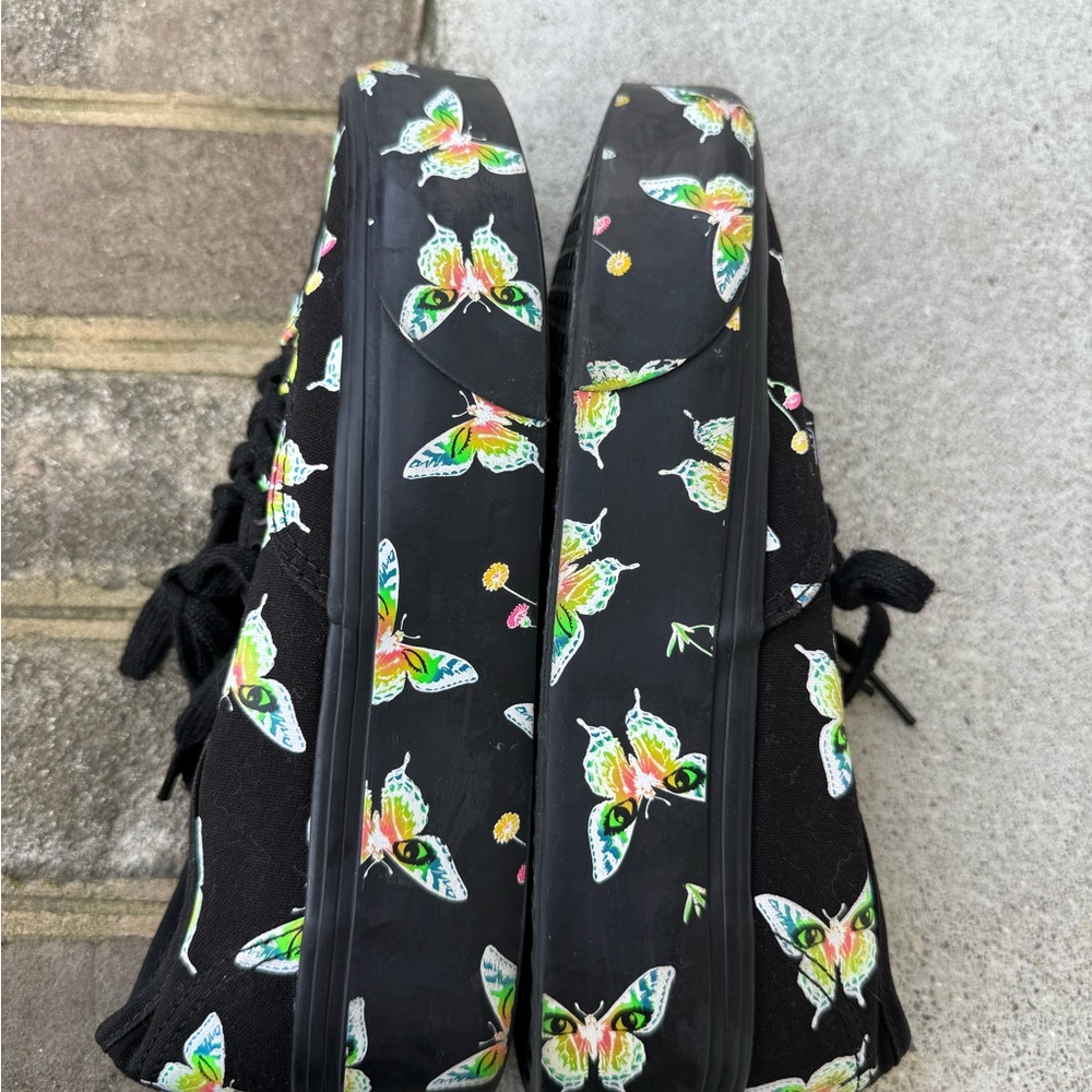 Vans Women’s Low Top Platform Stackform Neon Butterfly Print Shoes. Size 9. - Picture 11 of 14